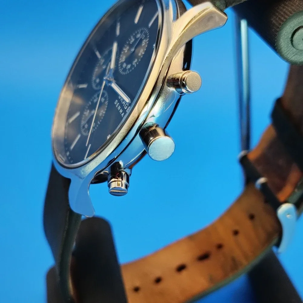 2019 Skagen Denmark Holst Chronograph 42mm Mens Quartz Watch Fully Restored